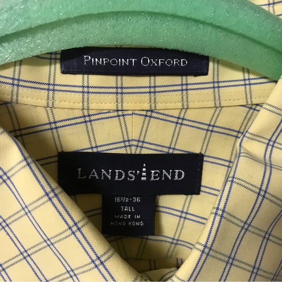 Land’s End Men’s Button down Shirt 16 1/2 - 36Tall - Picture 1 of 3